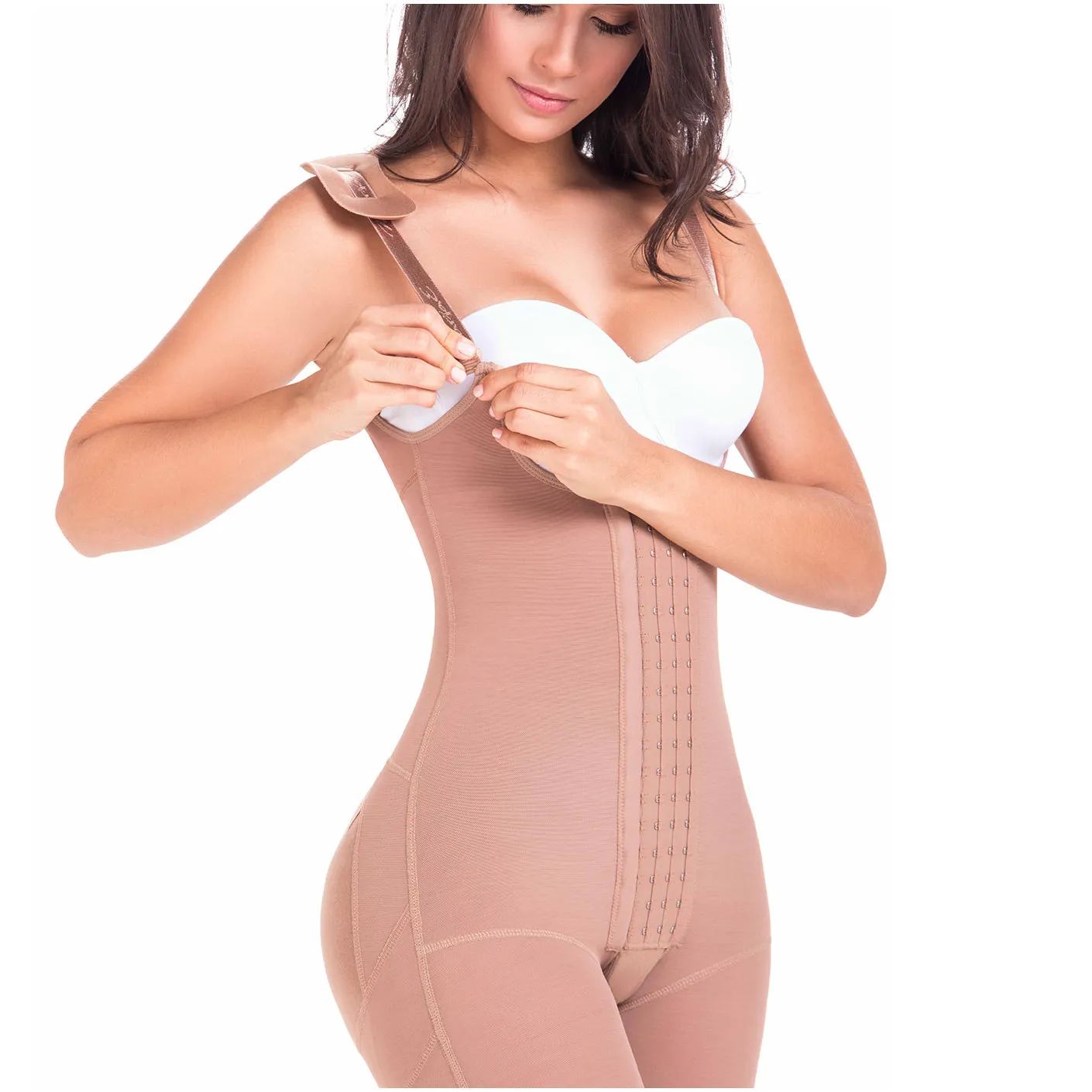 Postsurgical Compression Garment & Postpartum Girdle Mid-back coverage High compression Fajas MariaE 9152