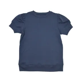 Puff Sleeve Top | Navy