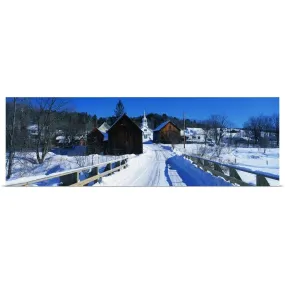 " Winter Waits River VT" Poster Print - Multi