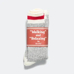 Rag Socks - Grey/Red