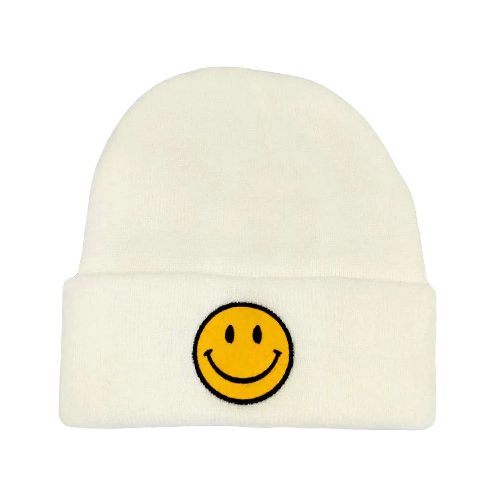 Smile Pointed Solid Knit Beanie Hat