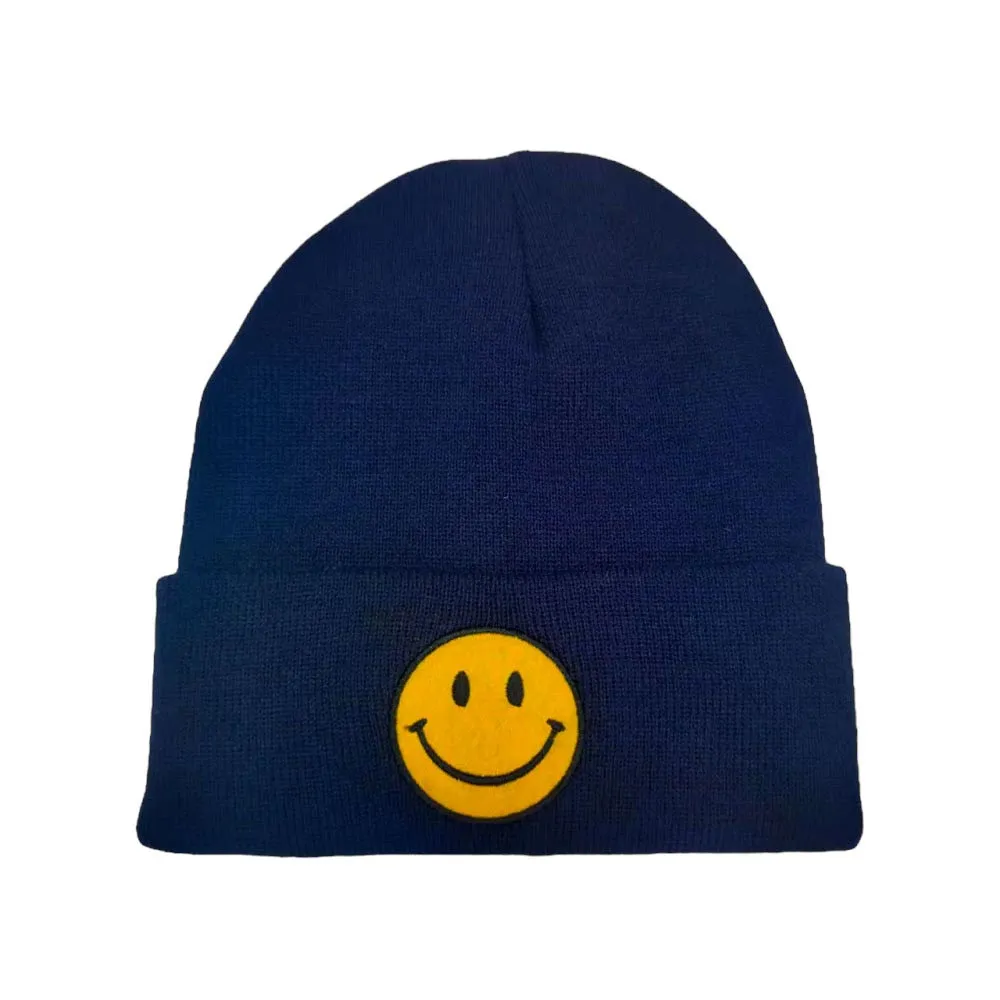 Smile Pointed Solid Knit Beanie Hat