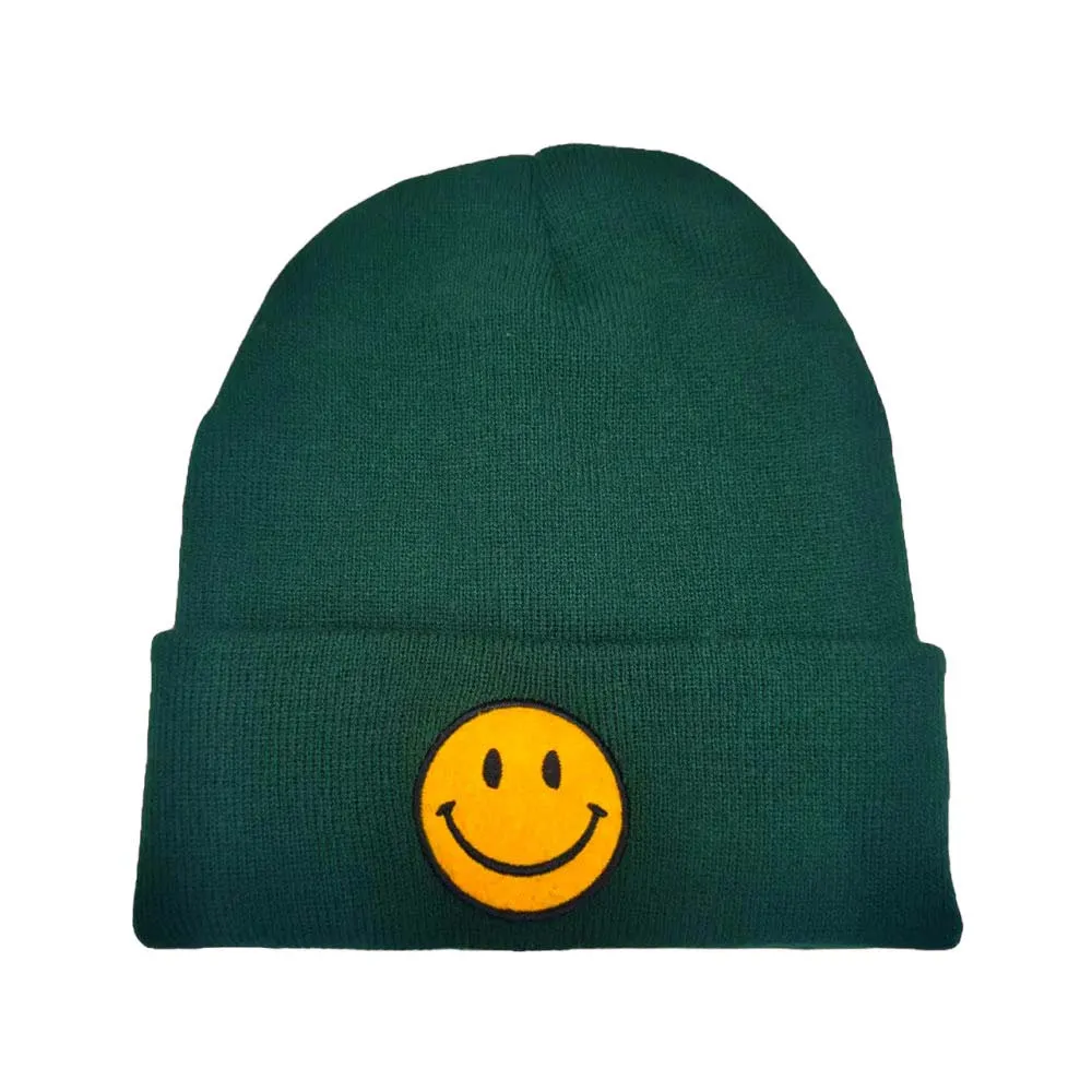 Smile Pointed Solid Knit Beanie Hat