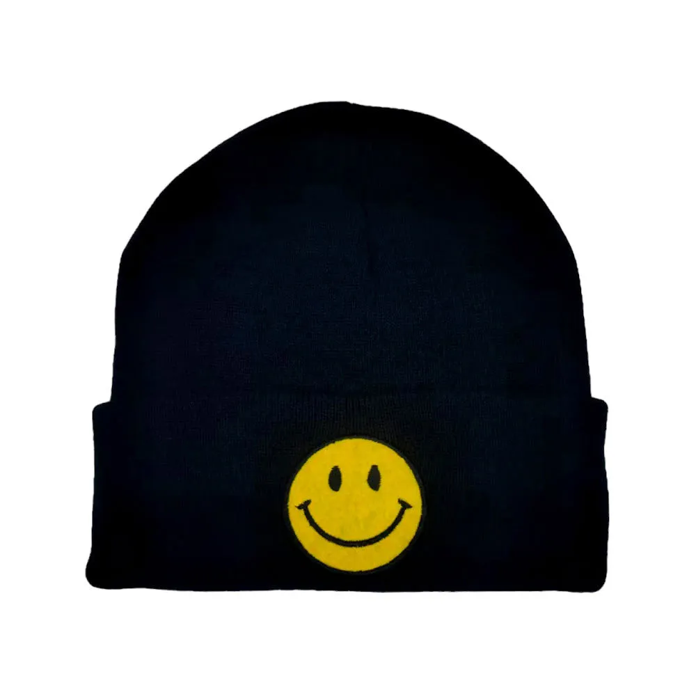 Smile Pointed Solid Knit Beanie Hat