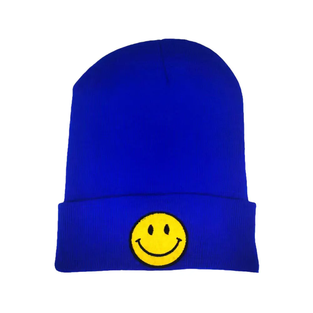 Smile Pointed Solid Knit Beanie Hat