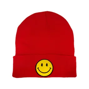 Smile Pointed Solid Knit Beanie Hat