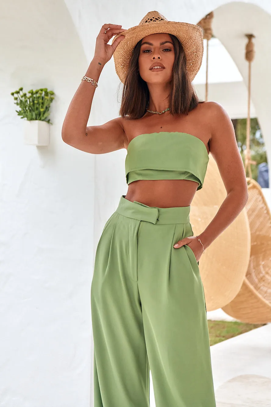 Solaris Crop Top Green