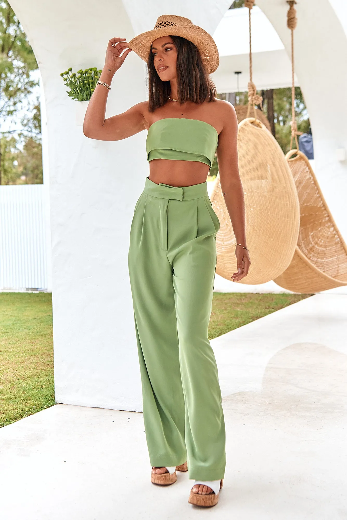 Solaris Crop Top Green