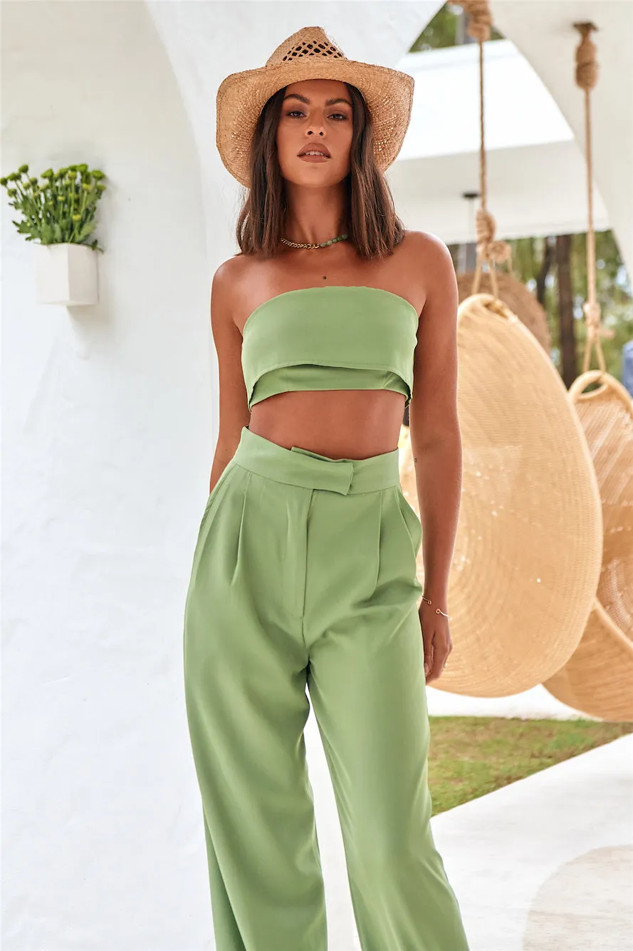 Solaris Crop Top Green