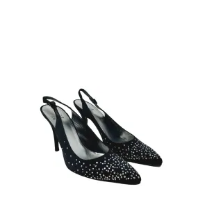 Stuart Weitzman Crystal Embellished Sling Backs- Size 9