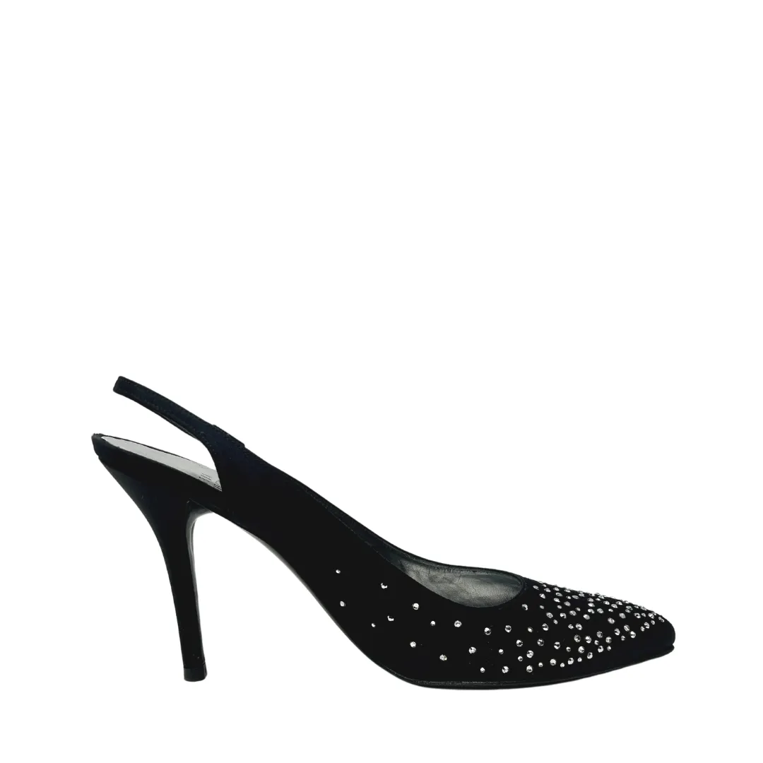 Stuart Weitzman Crystal Embellished Sling Backs- Size 9