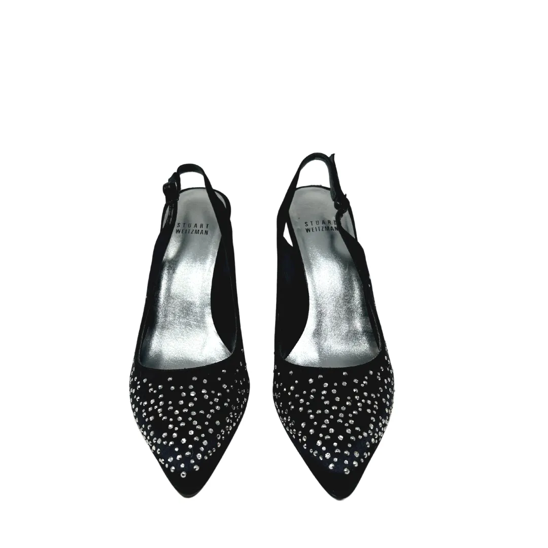 Stuart Weitzman Crystal Embellished Sling Backs- Size 9