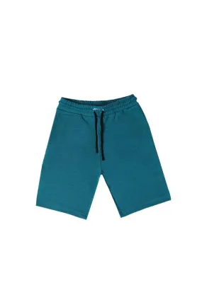 Teal Green Interlock Shorts