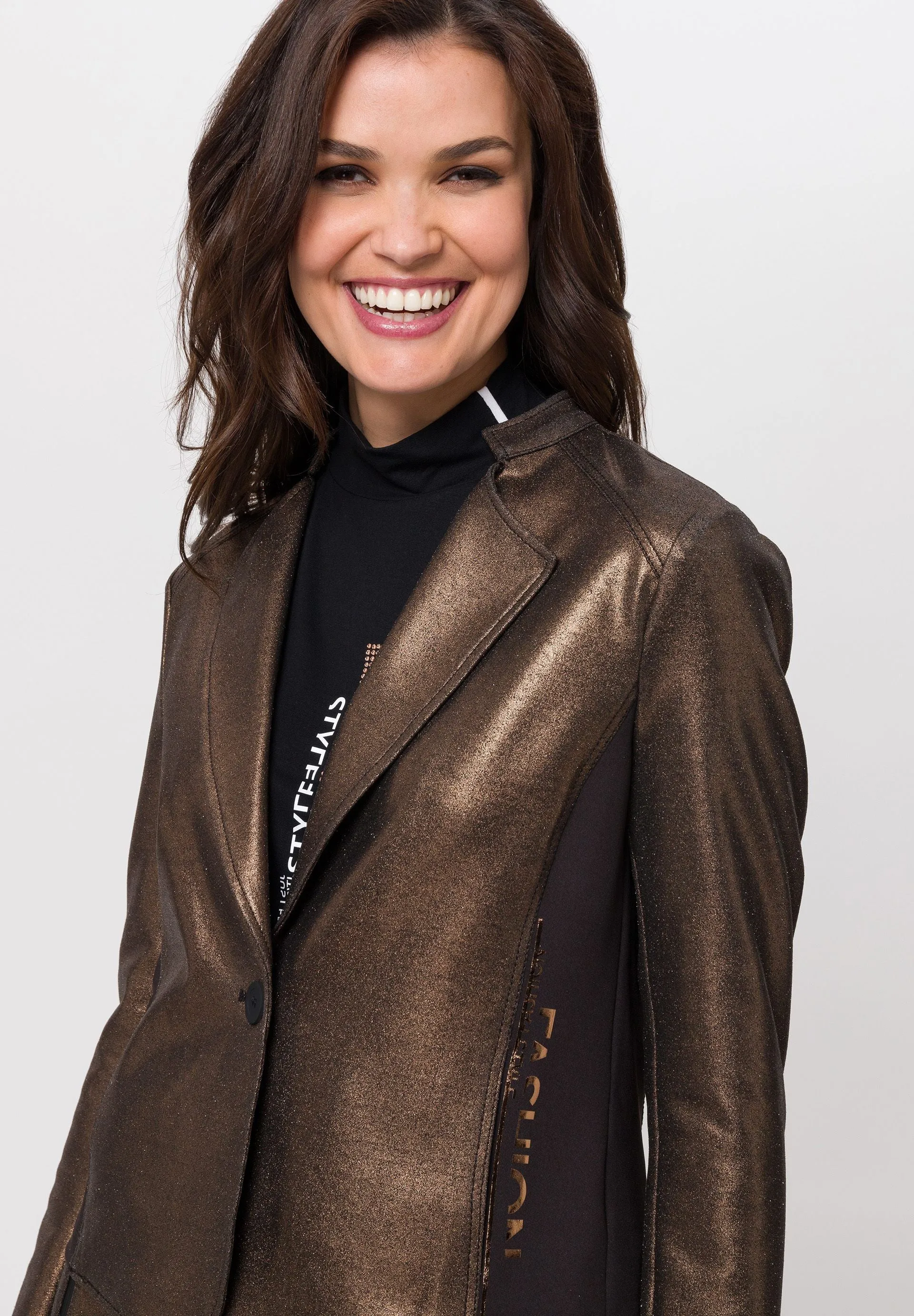 Tuzzi Bronze Metallic Long Sleeved Jacket