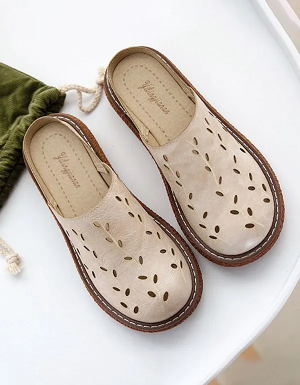 Women's Handmade Wide Head Platform Slippers