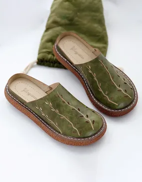 Women's Handmade Wide Head Platform Slippers