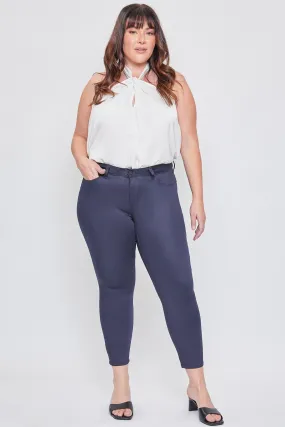 Women's Plus Size Mid Rise Hyperstretch Ankle Pants, Navy